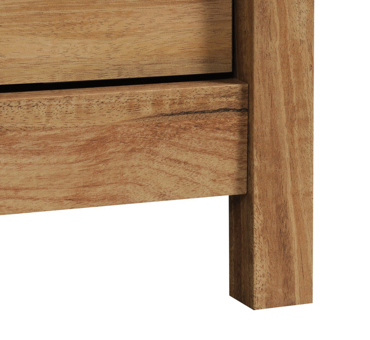 Alfie 53.15\" Office Desk with 2-Drawers & Cabinet- Light Brown