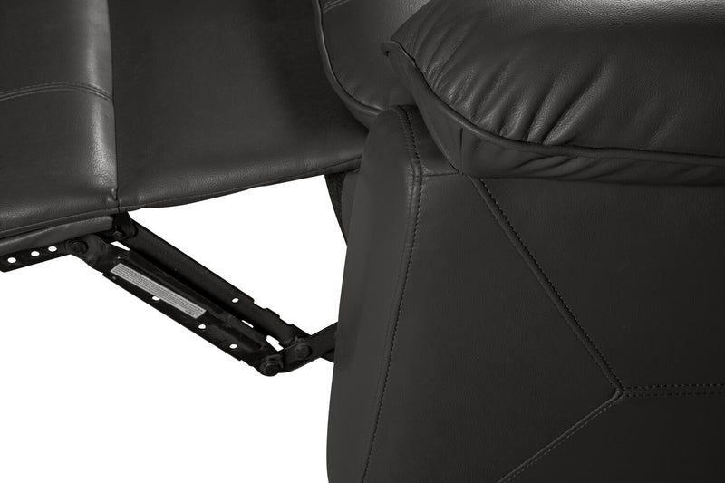 Chandler 37\" Leather-Look Fabric Reclining Chair - Grey