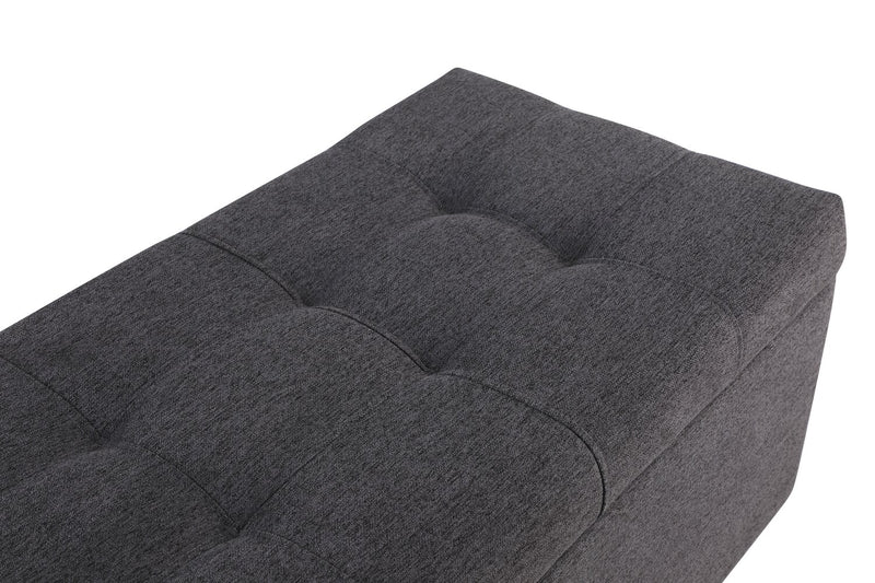 Kai 19.5\" 3-Piece Storage Ottomans - Grey Linen-Look