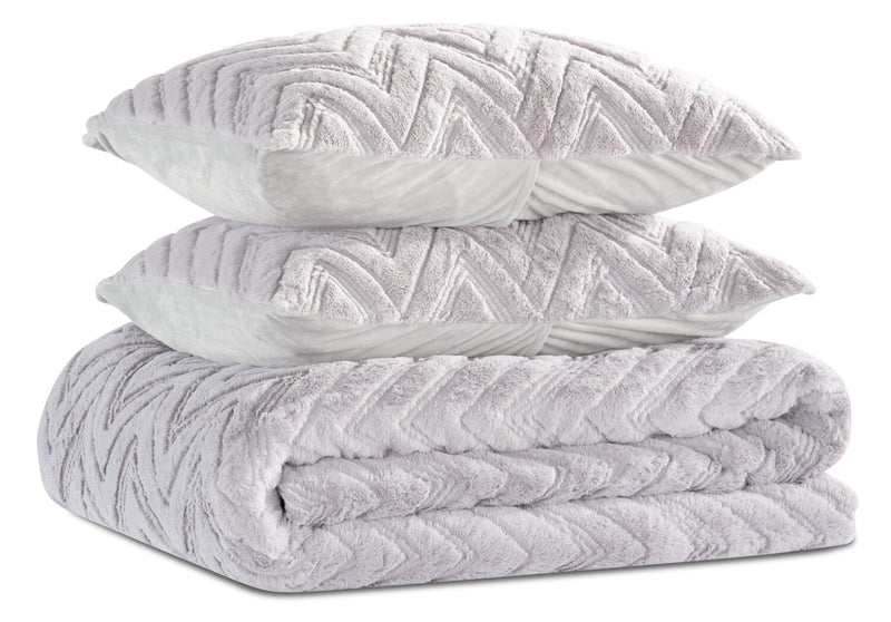 Tilda 3-Piece Full/Queen Comforter Set - Grey