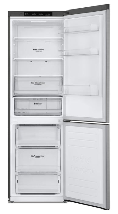 LG 23\" 12 Cu. Ft. Bottom-Mount Counter-Depth Refrigerator - Platinum Silver - LBNC12231V