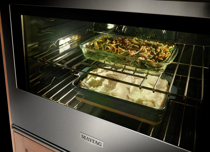 Maytag 30\" 6.4 Cu. Ft. Electric Combination Wall Oven with True Convection - Fingerprint Resistant Stainless Steel - MOEC6030LZ
