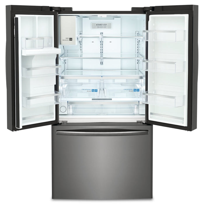 Frigidaire Gallery 36\" 27.8 Cu. Ft. Standard-Depth French-Door Refrigerator - Smudge-Proof® Black Stainless Steel - GRFS2853AD