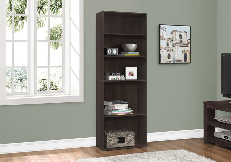 Slade 24.75\" 5-Shelf Bookcase - Espresso