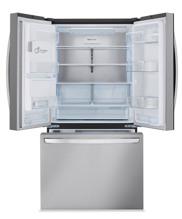 LG 36\" 26 Cu. Ft. French-Door Counter-Depth MAX™ Refrigerator - Smudge Proof Stainless Steel - LRFXC2606S