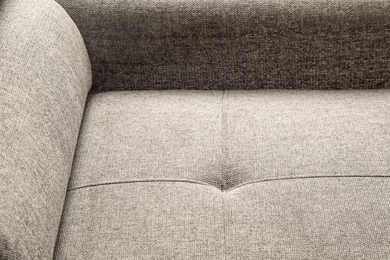 Savvy 5-Piece Linen-Look Fabric Sectional with Adjustable Headrests, Cupholders and USB Port - Grey