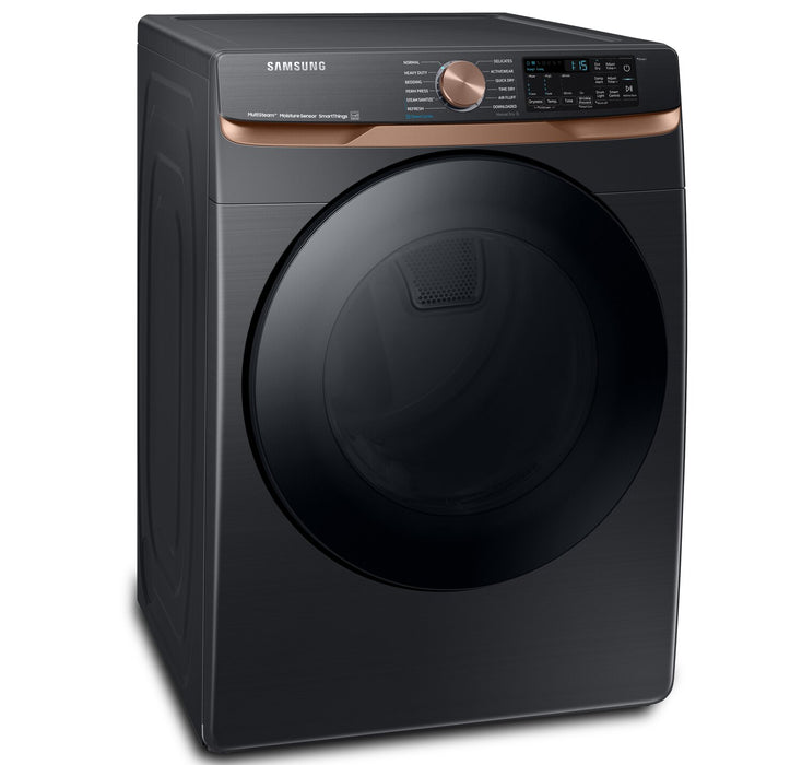 Samsung 7.5 Cu. Ft. Electric Dryer with Steam - Black Stainless Steel - Stackable - DVE50BG8300VAC