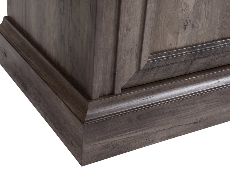 Ollie 60\" Electric Fireplace TV Stand with Storage and Cable Management for TVs up to 65\"- Grey