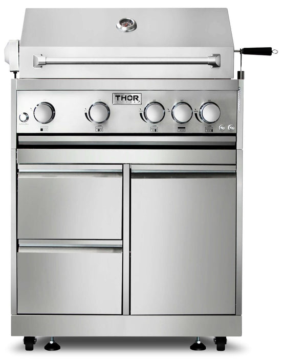 Thor Kitchen 4-Burner Gas BBQ Grill with Rotisserie - MK04SS304