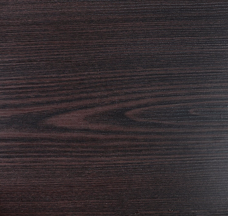 Savon  17.72\" Modern Round Glass Top End Table with Shelf - Dark Walnut Wood and Chrome