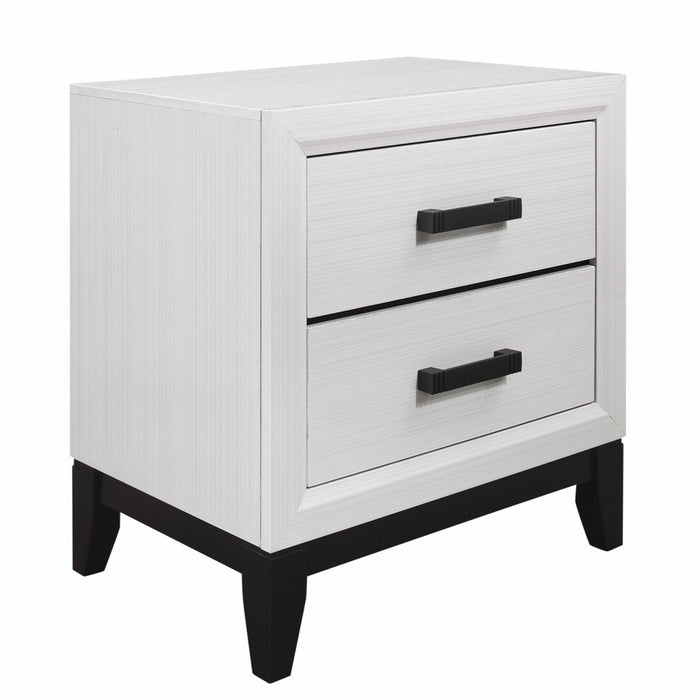 Kate Bedside 2-Drawer Nightstand, 23.6\"W x 24.8\"H - White