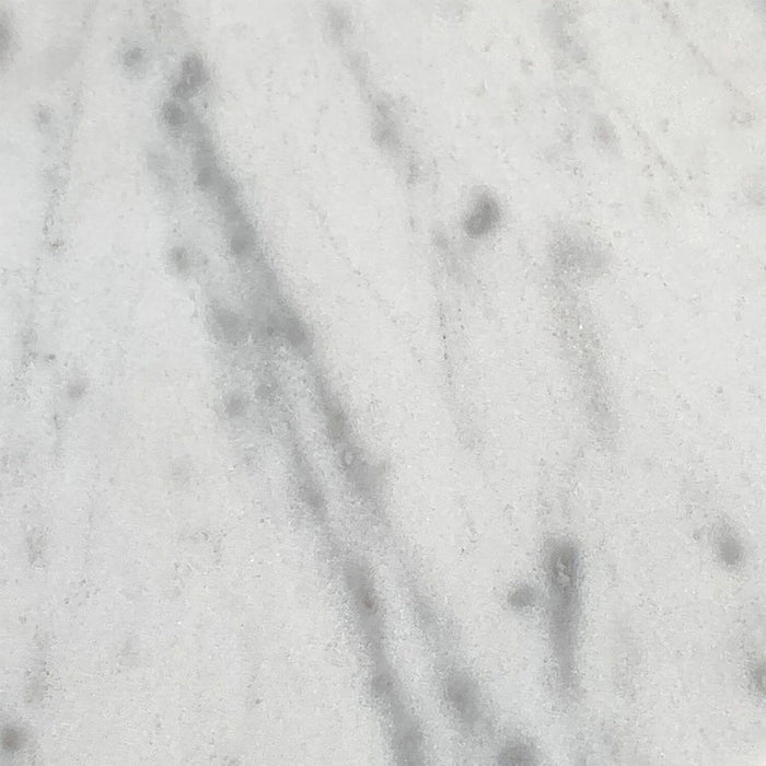 Sabrina 14\" Accent Table - Black with White Marble Look Top