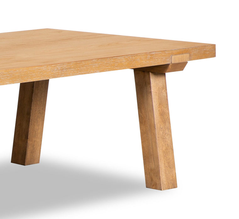 Rhett 48\" Modern Coffee Table - Light Brown Oak