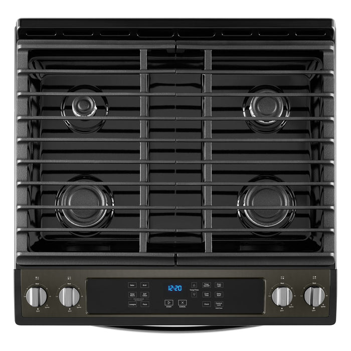 Whirlpool 5 Cu. Ft. Gas Range with Self-Clean - Black Stainless - WEG515S0LV