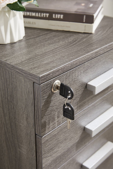 Oscar 15.75\" 3-Drawer Lateral Filing Cabinet - Distressed Grey