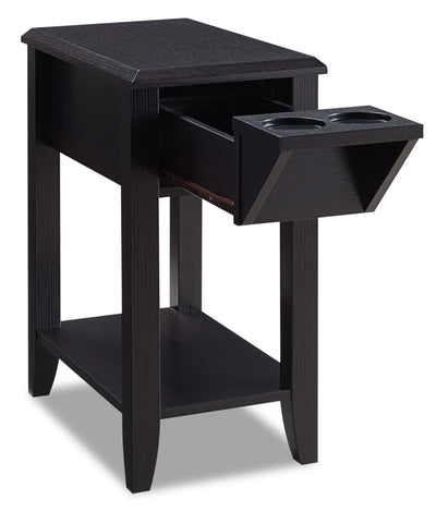 Torry Chairside Table – Brown - Contemporary style End Table in Red cocoa Medium Density Fibreboard (MDF)
