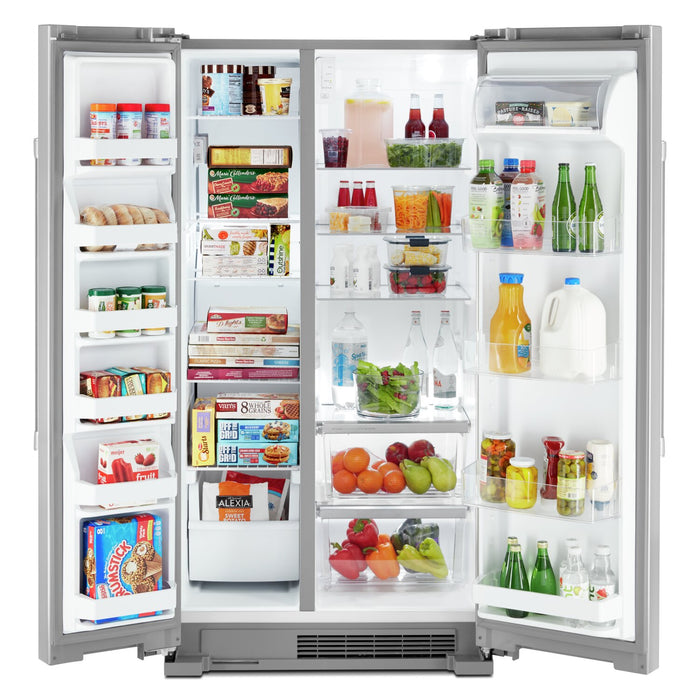 Maytag 36\" 25 Cu. Ft. Side-by-Side Refrigerator - Fingerprint Resistant Stainless Steel - MSS25N4MKZ