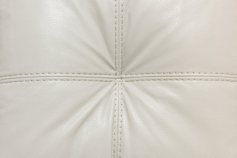 Made in Canada Addison 86\" Leather-Look Fabric Sofa with Removable Seat Cushion and Tufting - Beige