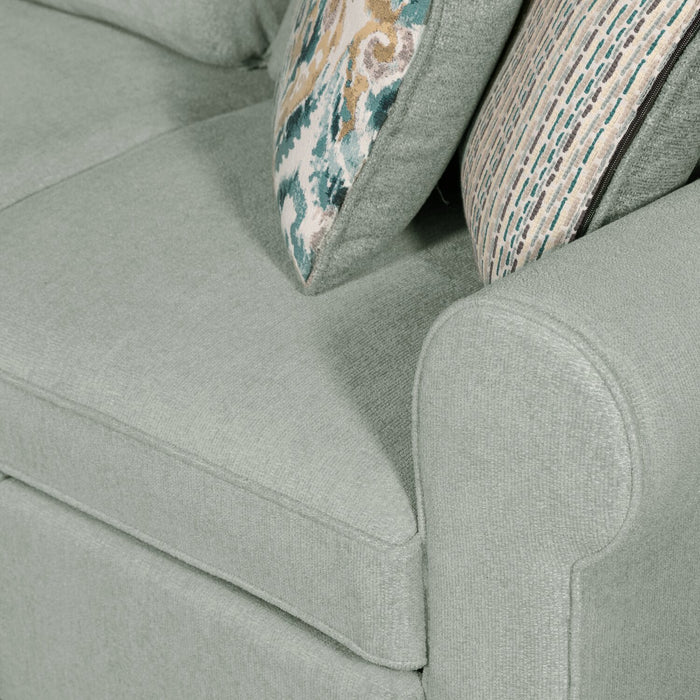 Scott Living Haven 2-Piece Right-Facing Chenille Fabric Sectional - Seafoam Blue