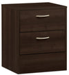 Arlo Bedside 2-Drawer Nightstand, 18.3\"W x 22\"H, Made in Canada - Espresso Brown