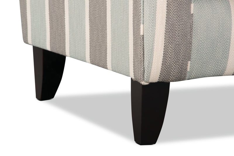 Made in Canada Tula 38\" Fabric Accent Chair with Rolled Arms - Mist Multicolour