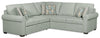 Scott Living Haven 2-Piece Left-Facing Chenille Fabric Sleeper Sectional - Seafoam Blue