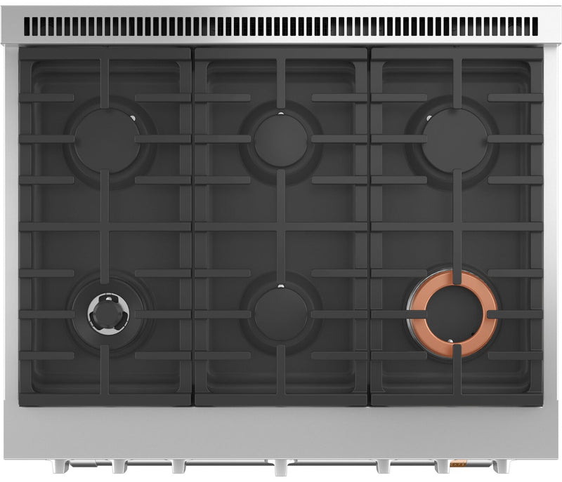 Cafe 5.7 Cu. Ft. Smart Dual Fuel Range with True European Convection and Self Clean Racks - Matte Black - C2Y366P3TD1