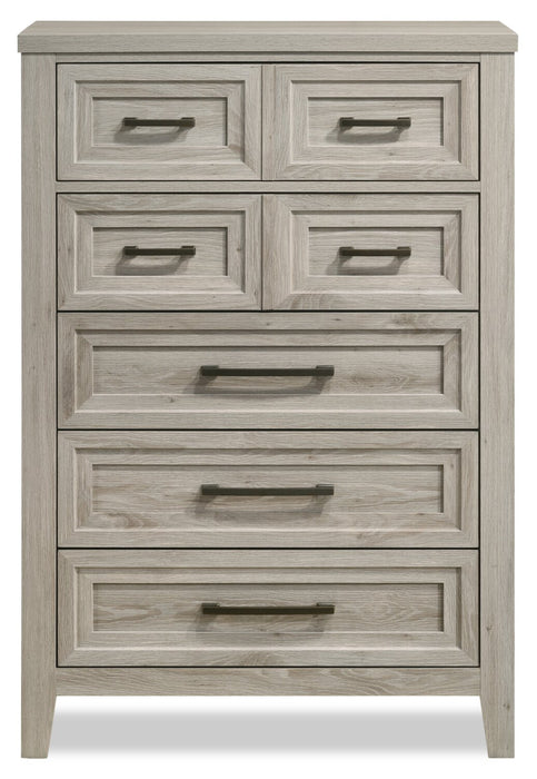 Lara Bedroom Chest of Drawers, 5-Drawer, 33.9\"W x 50.5\"H - Antique Grey