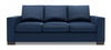 Made in Canada Customizable Sofa Lab Track 85\" Linen-Look Fabric Sofa with Track Arms - Pax Navy Blue