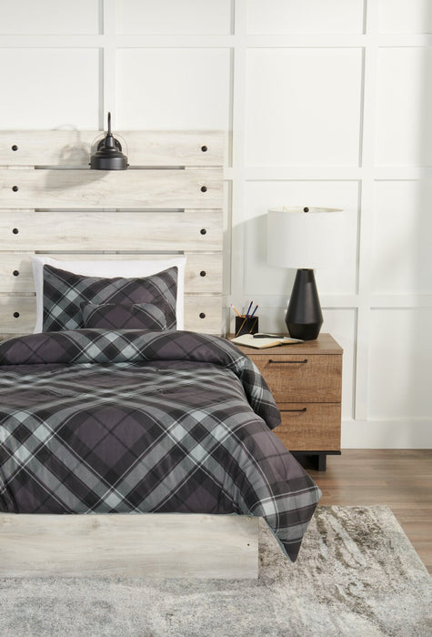 William 4-Piece Full/Queen Comforter Set - Grey