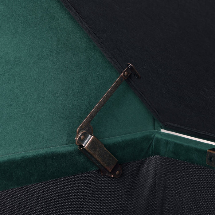 Octavia 53.25\" Storage Bench - Green Velvet