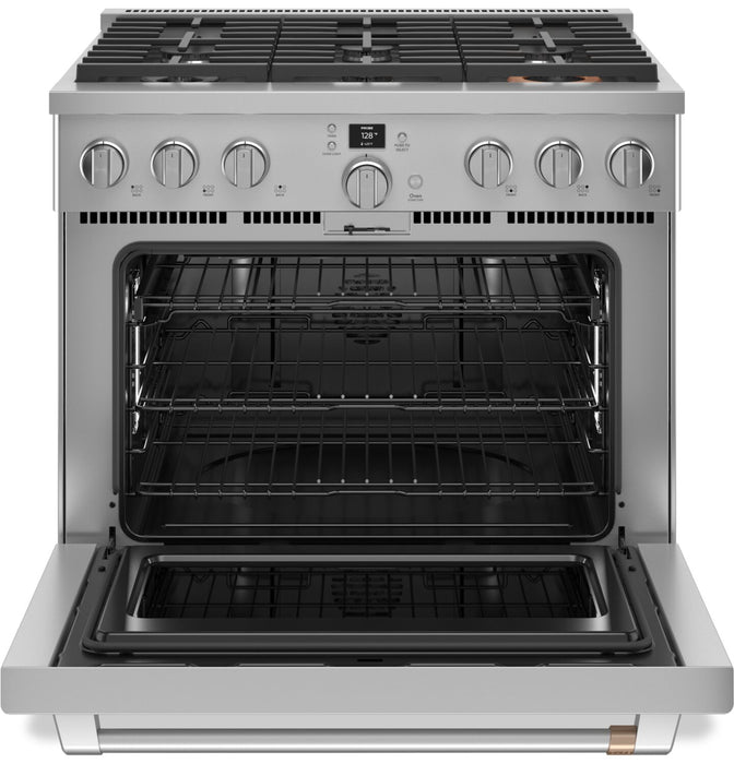 Cafe 5.7 Cu. Ft. Smart Dual Fuel Range with True European Convection and Self Clean Racks - Stainless Steel - C2Y366P2TS1