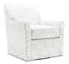 Made in Canada Sofa Lab Customizable Swivel 31\" Fabric Accent Chair - Mist White