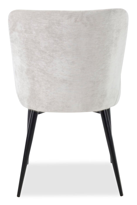 Lexi Dining Chair with Velvet-Look Fabric, Metal - Taupe