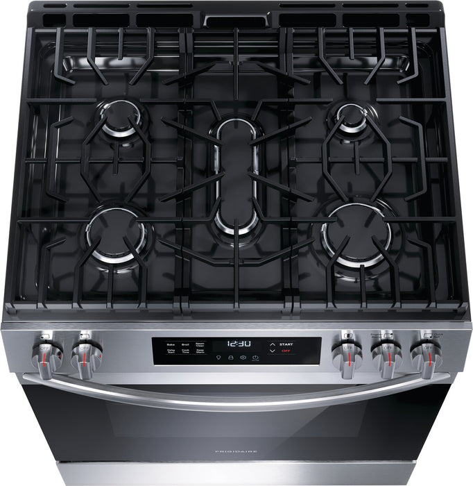 Frigidaire 5.1 Cu. Ft. Gas Range With Quick Preheat and Five Burner Cooktop - Stainless Steel - FCFG3062AS