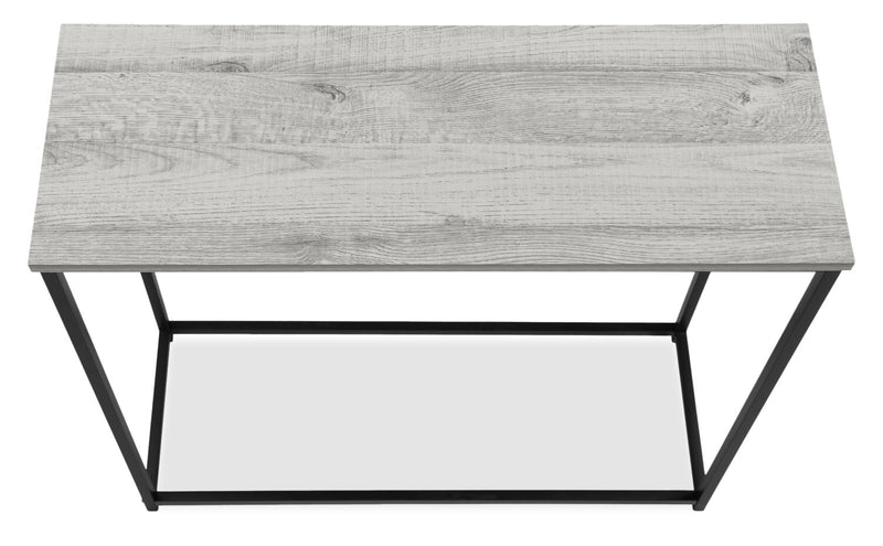 Alma 31.5\" Modern Sofa Table - Grey with Black Metal Frame