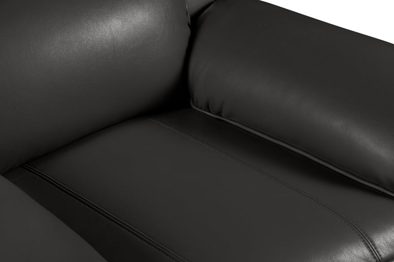 Chandler 37\" Leather-Look Fabric Power Reclining Chair with USB Port- Grey