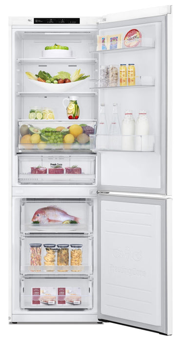 LG 23\" 12 Cu. Ft. Bottom-Mount Counter-Depth Refrigerator - White - LBNC12231W