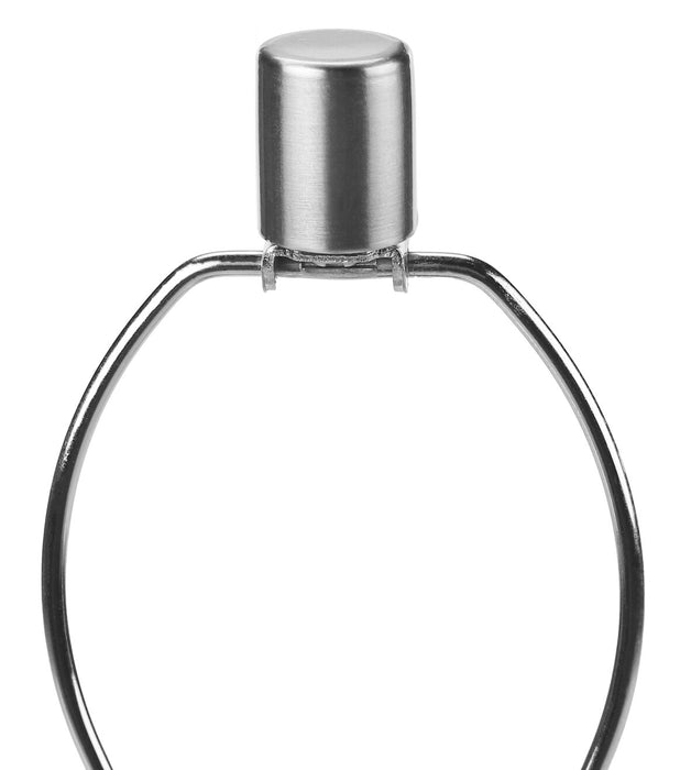 28\" Nickle Metal with Acrylic Base Table Lamp