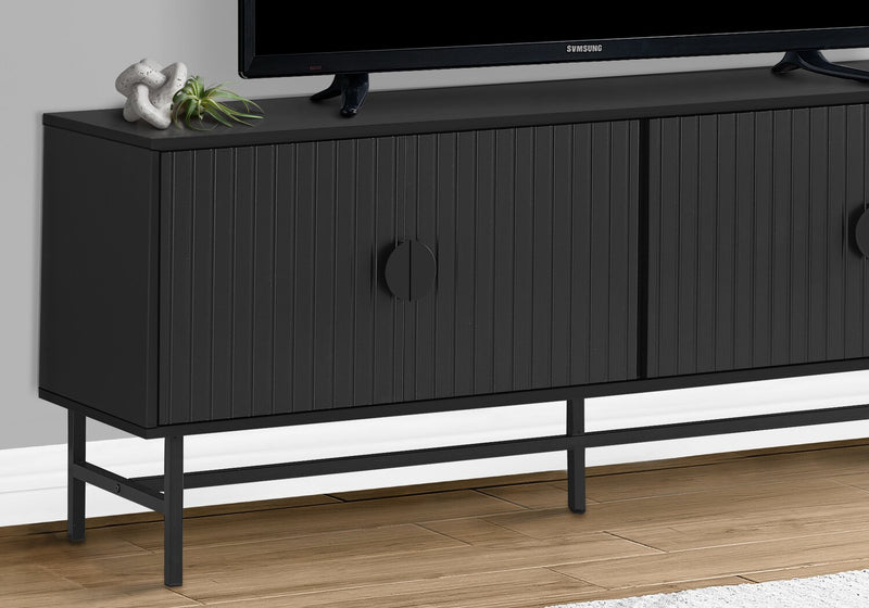 Jase 59\" Modern TV Stand with Storage and Cable Management for TVs up to 65\"- Black