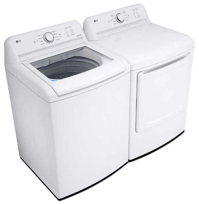 LG 4.8 Cu. Ft. Top-Load Washer with 4-Way Agitator and 7.3 Cu. Ft. Electric Dryer