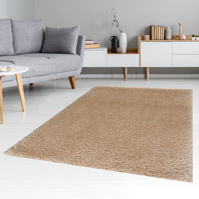 Lawson Beige Shag Area Rug - 5' x 7'