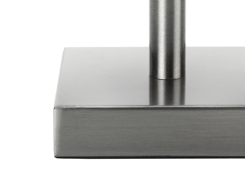 17\" Nickle Metal 2-Piece Set, with Two Table Lamps and USB Charging