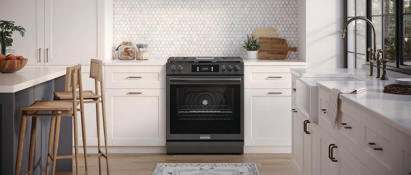 Frigidaire Gallery 6 Cu. Ft. Gas Range With Total Convection and Air Fry - Smudge-Proof® Black Stainless Steel - GCFG3060BD