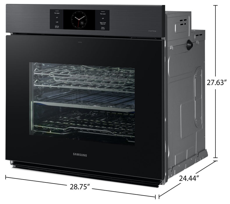 Samsung 30\" 5.1 Cu. Ft. Electric Single Wall Oven with AI Pro Cooking™ Camera and Air Sous Vide  - Matte Black - NV51CG700SMTAA