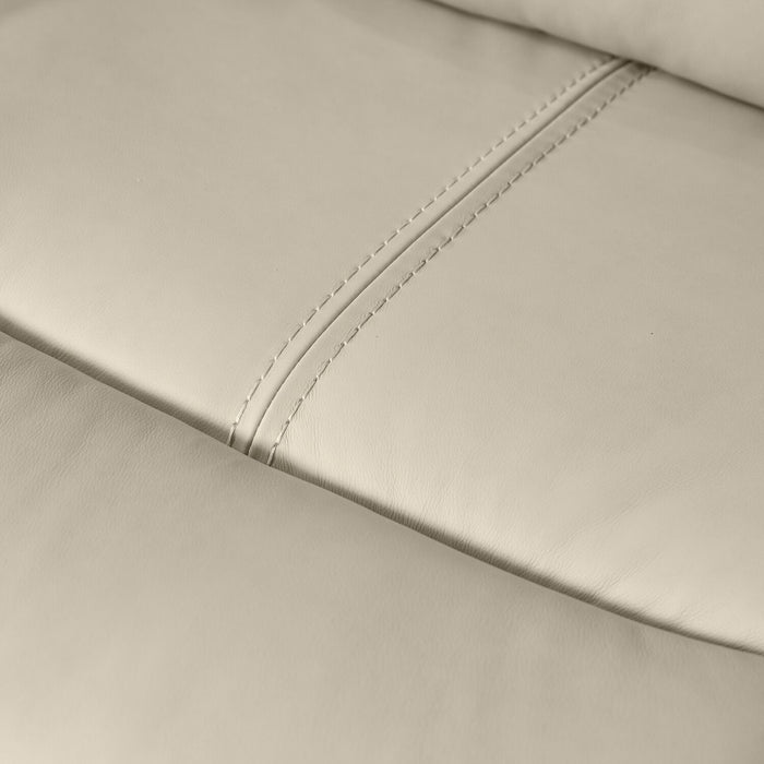 Scott Living Prescott 79\" Genuine Leather Power Reclining Loveseat with Power Headrests - Platinum Grey