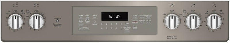 GE 5.3 Cu. Ft. Electric Range with True European Convection and Steam+Self Clean - Slate - JCS840EMES