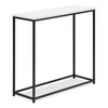 Alma 31.5\" Modern Sofa Table - White with Black Metal Frame