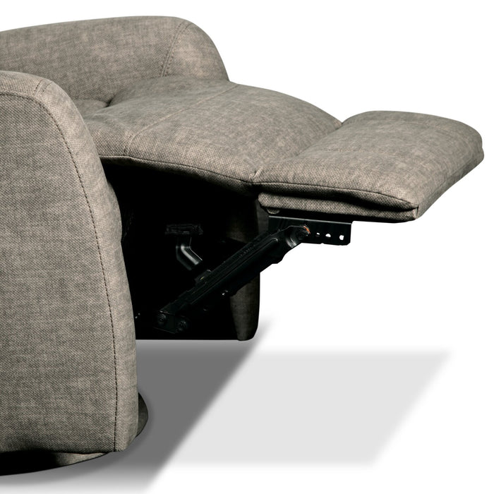 Jeffry 30.3\" Velvet Fabric Swivel Glider Reclining Chair - Stone Beige