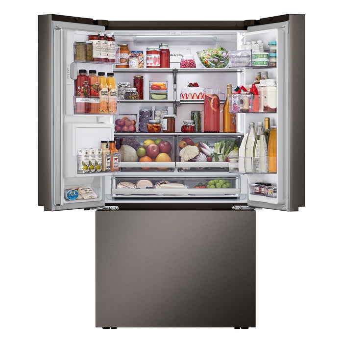 LG 36\" 26 Cu. Ft. French-Door Counter-Depth MAX™ Refrigerator - Smudge Proof Black Stainless Steel - LRYXC2606D